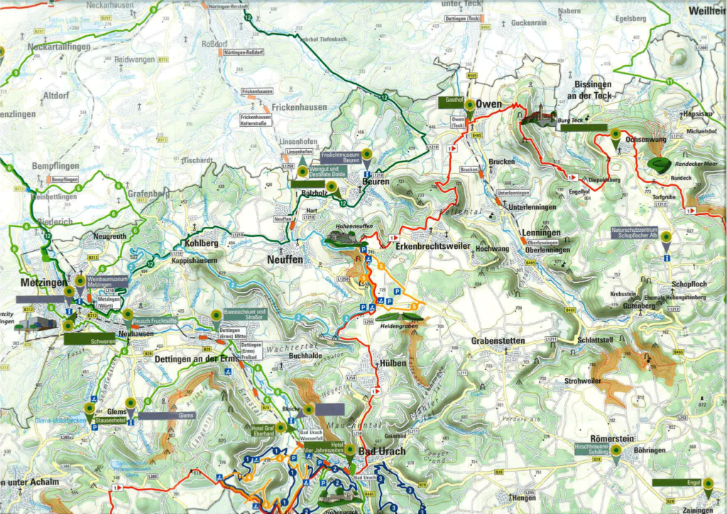 KARTE: Freizeitkarte Biosphärengebiet Schwäbische Alb